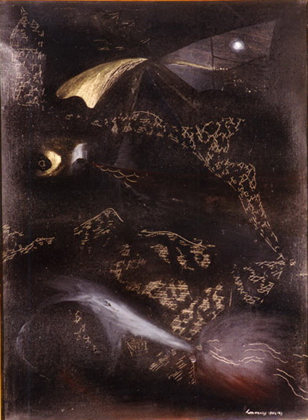 54<br/> <b>cím:</b> Fekete árnyak / Black Shadows <br/> <b>méret (cm):</b> 81x61 <br/> <b>év:</b> 1943