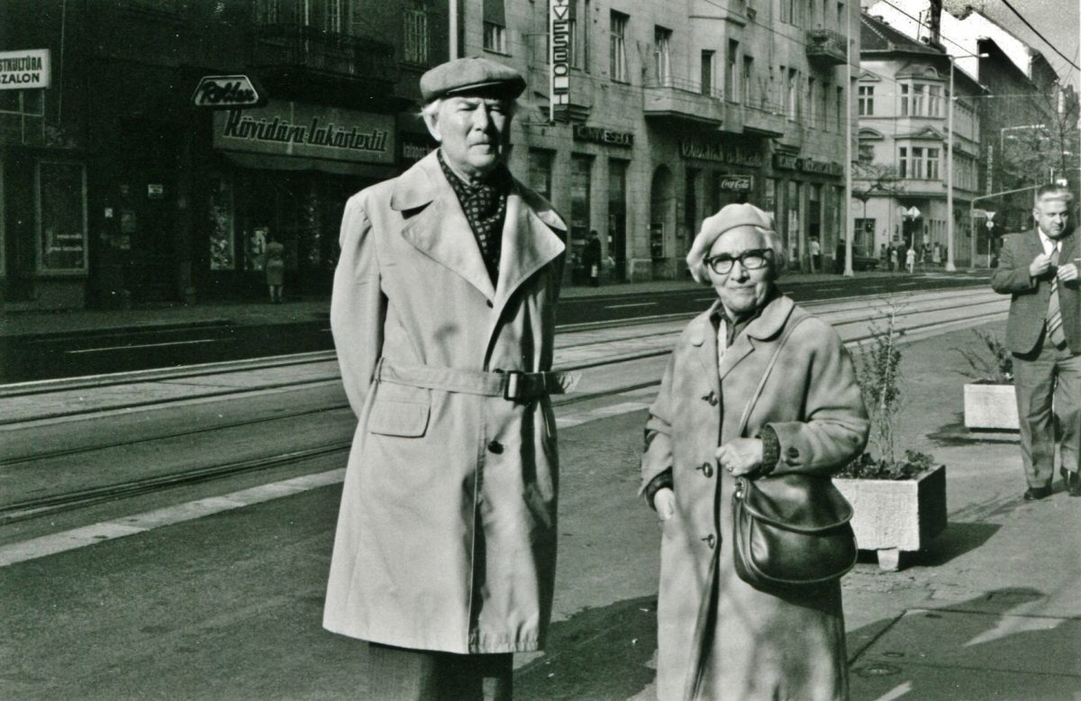 <b>Tárgy:</b> L.I. férjével, Tamással (1904-2009)<br/><b>Fotó kelte:</b> 1978<br/><b>Készítette:</b> Kazinczy János<br/>