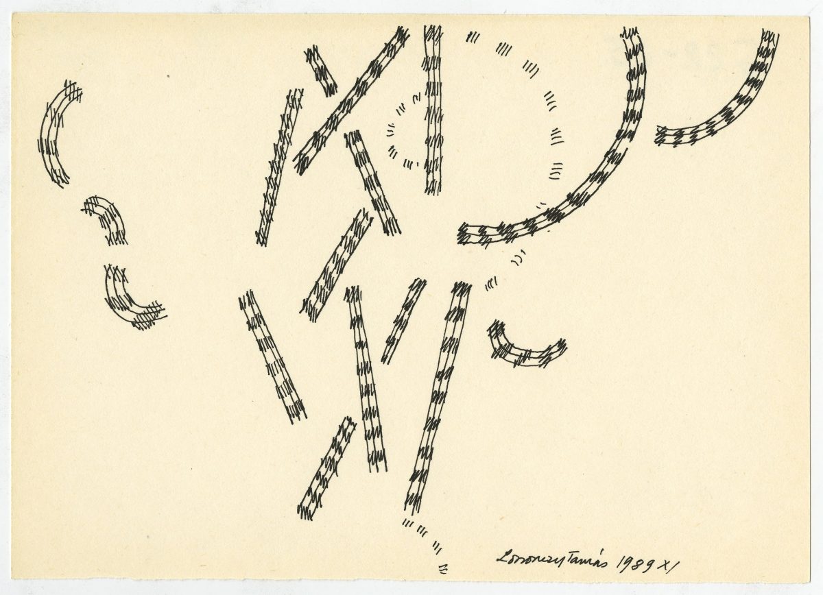 G00025(28)<br/> <b>Cím:</b> Szikárságok <br/> <b>Méret cm:</b> 15,4X21,2 <br/> <b>Készült:</b> 1989. <br/> <b>Technika:</b> tus<br/>