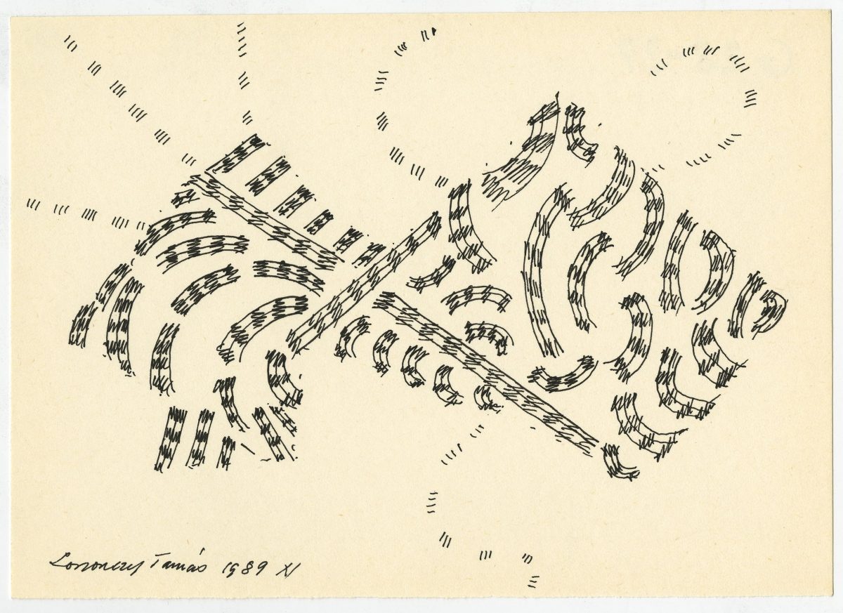 G00027(28)<br/> <b>Cím:</b> Szikárságok <br/> <b>Méret cm:</b> 15,4X21,2 <br/> <b>Készült:</b> 1989. <br/> <b>Technika:</b> tus<br/>