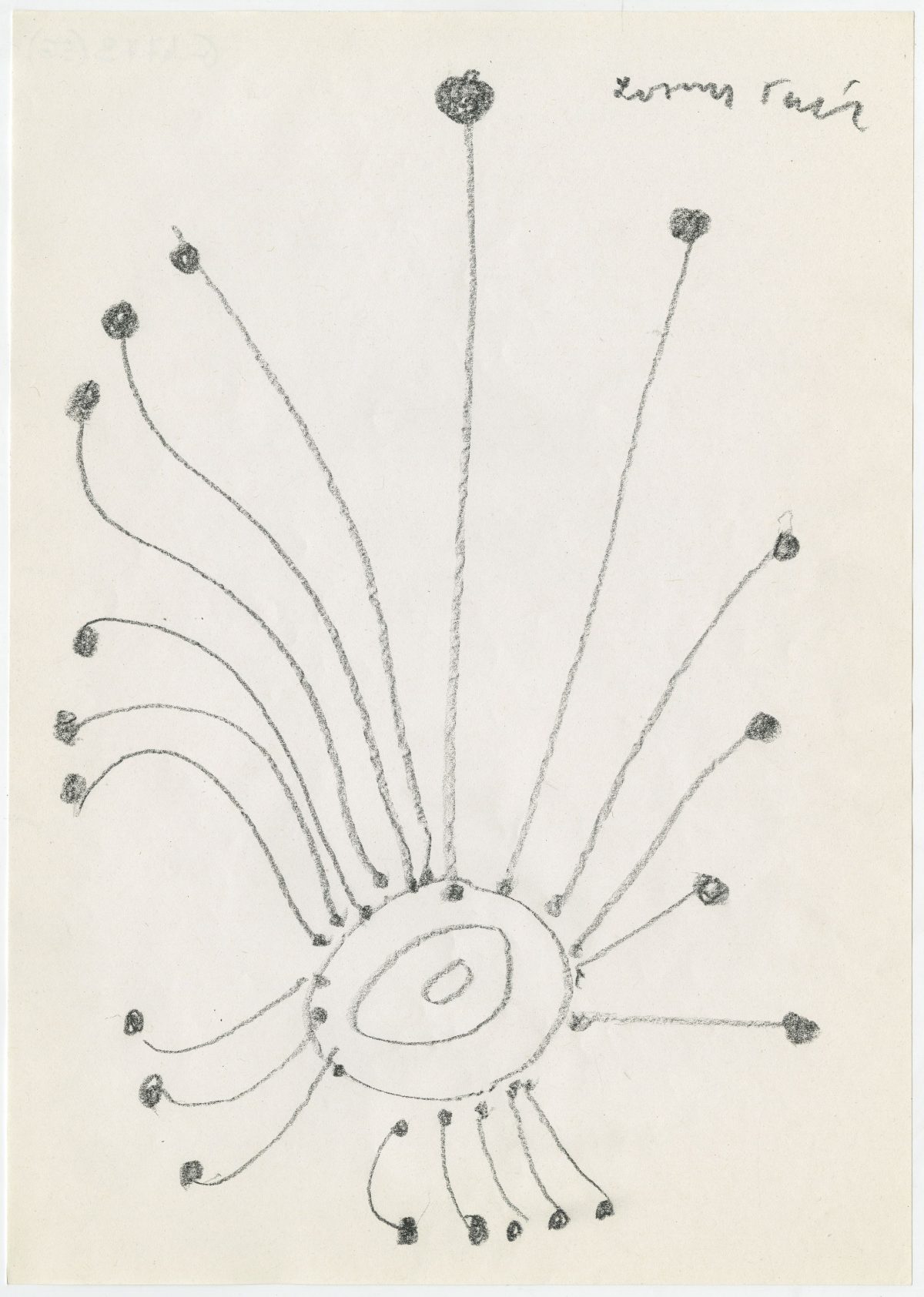 G04773(56)<br/> <b>Cím:</b> Lények <br/> <b>Méret cm:</b> 29,6X21 <br/> <b>Készült:</b> 2001. <br/> <b>Technika:</b> ceruza<br/>