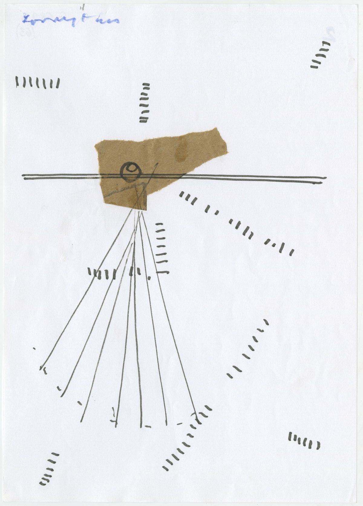 G06829(63)<br/> <b>Cím:</b> Éda variációk (IV) <br/> <b>Méret cm:</b> 29,6X21 <br/> <b>Készült:</b> 2002. <br/> <b>Technika:</b> kollázs, filc<br/>