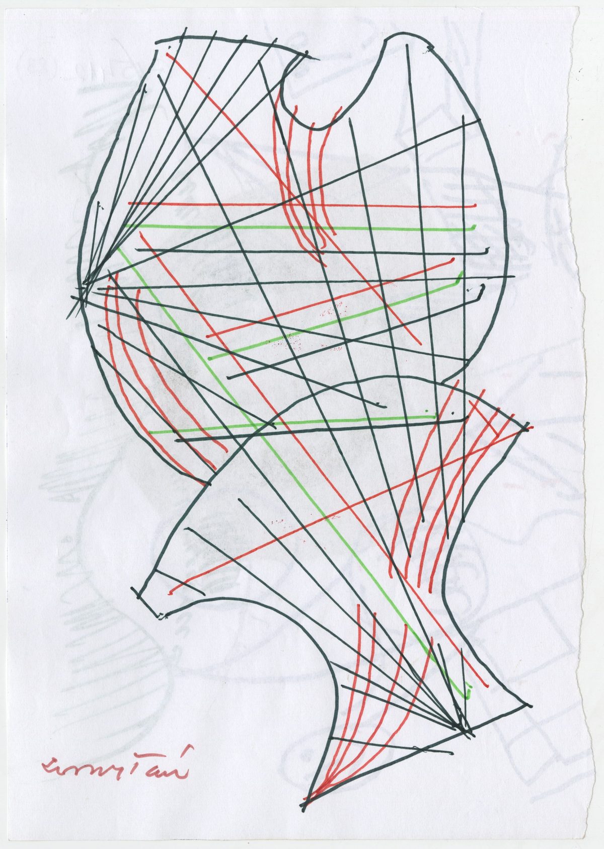 G15412(83)<br/> <b>Cím:</b> Éjszakai vendégem <br/> <b>Méret cm:</b> 29,7x23 <br/> <b>Készült:</b> 2002. <br/> <b>Technika:</b> filc<br/>