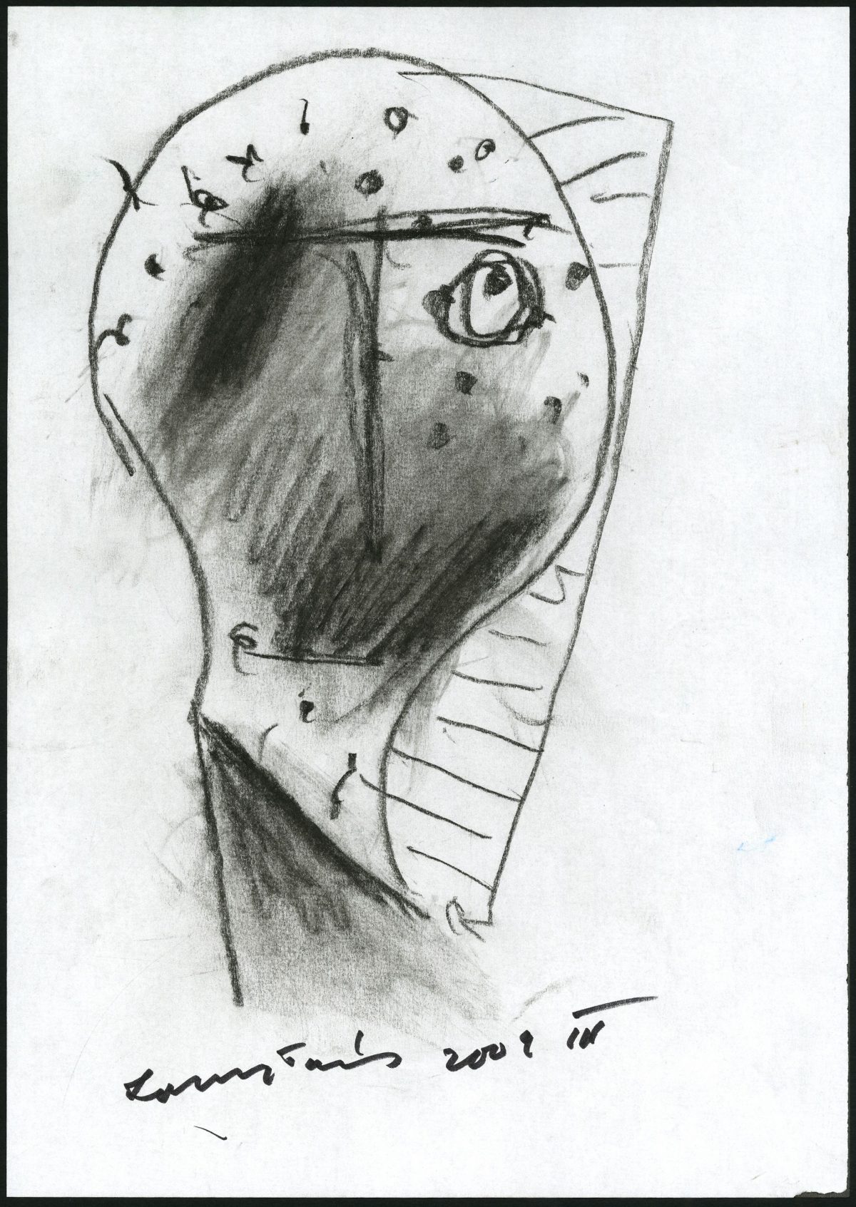 G29641(121 B)<br/> <b>Cím:</b> Cím nélkül <br/> <b>Méret cm:</b> 29,8x21 <br/> <b>Készült:</b> 2009. <br/> <b>Technika:</b> szén<br/>